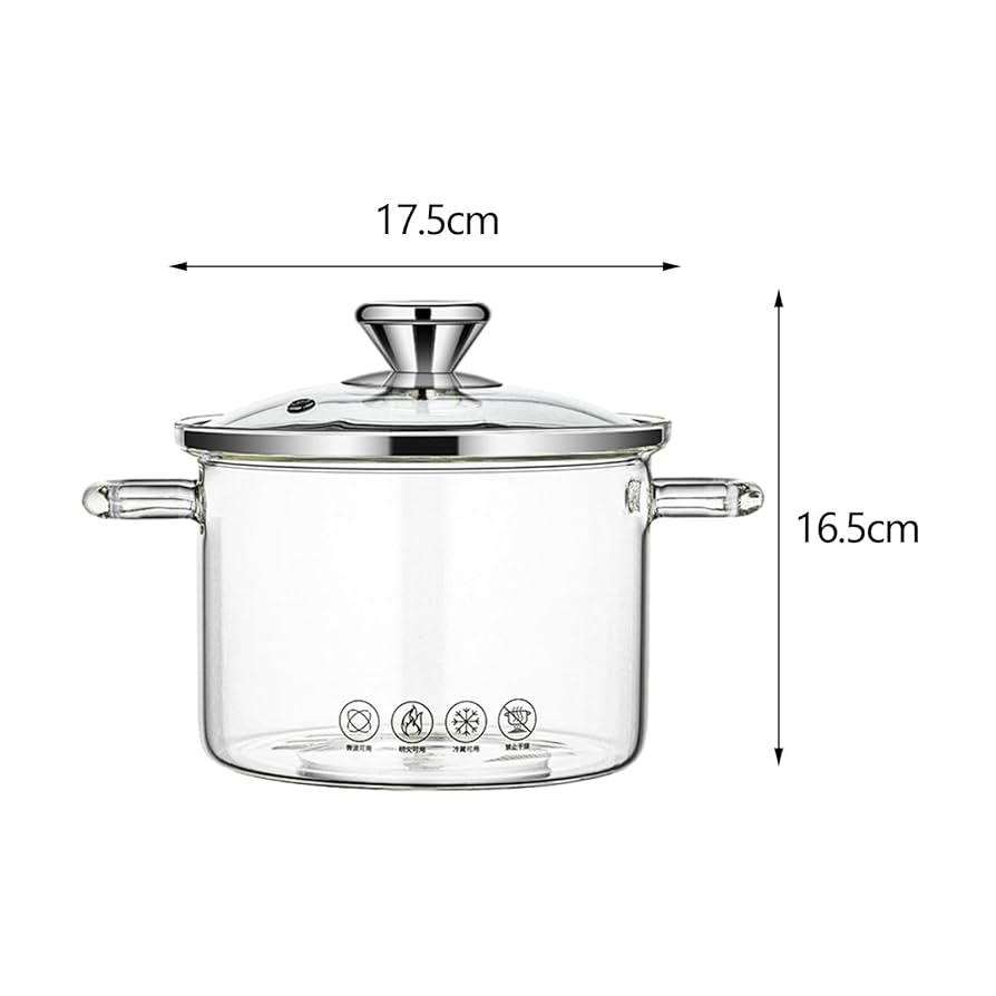 Amazon｜JISADER ガラス調理器具シマーポット透明ガラス高